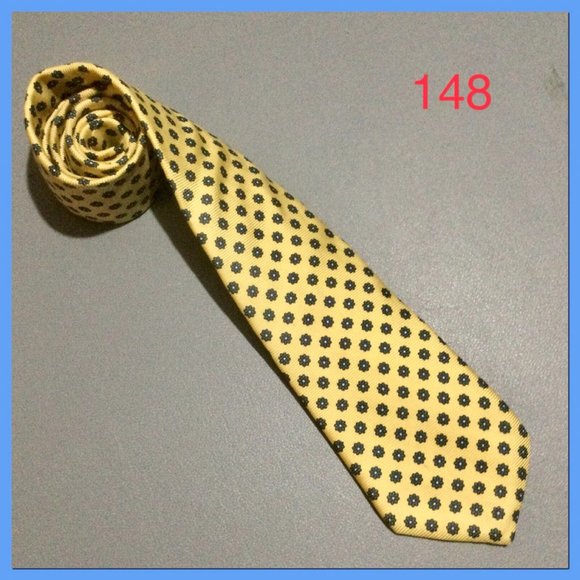 Vtg Flowered Silk Tie_148 - Picture 1 of 5